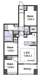 プレシス八王子レグリオ 11階3LDKの間取り