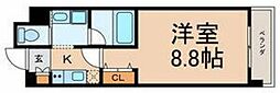 サプール津田沼 1Kの間取図画像