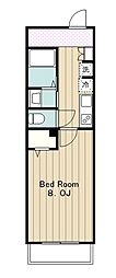 MELDIAさがみ野 1階1Kの間取り