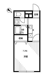 アムール琴 1階1Kの間取り
