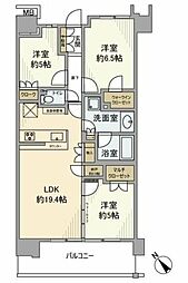 パークホームズ津田沼 5階3LDKの間取り
