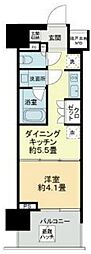 ライオンズ東京三ノ輪ミレス 9階1DKの間取り