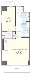 Fleurlamere 1LDKの間取図画像