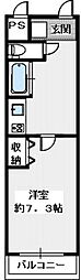 アイ・ルーム 1Kの間取図画像
