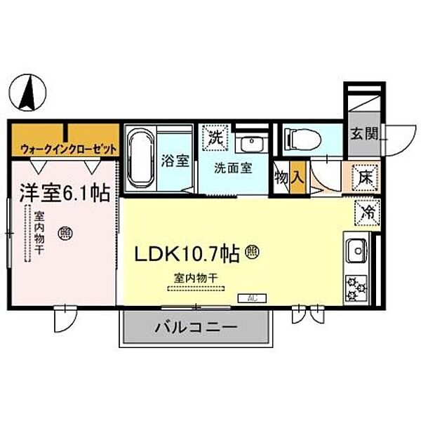 和歌山県和歌山市北出島(賃貸アパート1LDK・1階・42.80㎡)の写真 その2