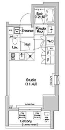 コンフォリア東池袋EAST 6階ワンルームの間取り
