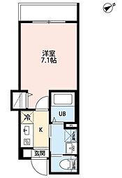 robot home 六郷土手 2階1Kの間取り