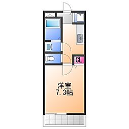 エビス 1Kの間取図画像