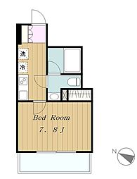 アーバンフラッツ町田 1Kの間取図画像