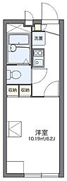 レオパレスキンモクセイ 2階1Kの間取り