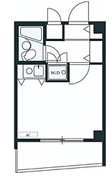 小杉SIビル 3階1Kの間取り
