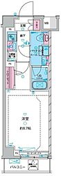 GALICIA西馬込 1Kの間取図画像