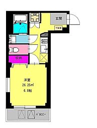 b'CASA深川森下 1Kの間取図画像
