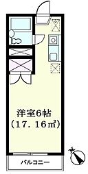 AILE羽沢 1Kの間取図画像