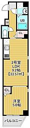 ジニアック アサクサ 402 1LDKの間取図画像