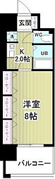 GRASSSQUARE六番館 1Kの間取図画像