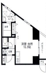 SKYPLAZA2 ワンルームの間取図画像