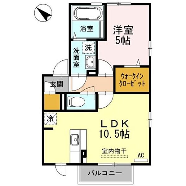 フェアプラッツ　Ａ棟 A201｜福岡県久留米市東櫛原町(賃貸アパート1LDK・2階・40.43㎡)の写真 その2