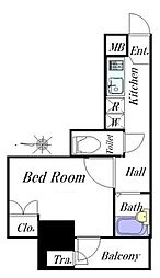 アーバイル池袋EAST 2階1Kの間取り