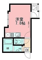 primo橋本1 3階1Kの間取り