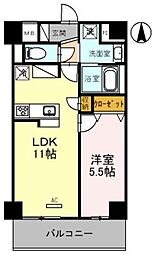 HABITAT平野 4階1LDKの間取り