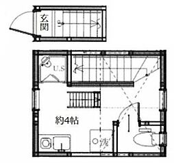 サークルハウス新高円寺 2階ワンルームの間取り