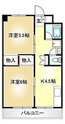 ダイヤモンドビル 2Kの間取図画像