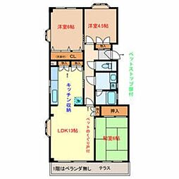 ウインザーパレスNo.2 3LDKの間取図画像