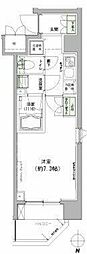 ハーモニーレジデンス東京イースト 1Kの間取図画像