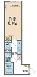 相模原市緑区橋本4丁目アパート 1Kの間取図画像
