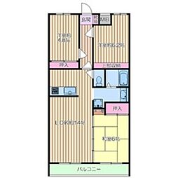 グレースコート 3階3LDKの間取り