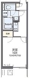 レオネクストラグレージュ2 1Kの間取図画像