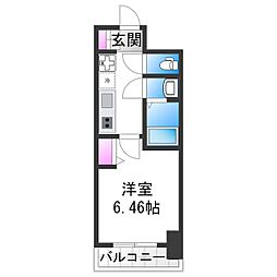 LUXENA住之江公園 13階1Kの間取り