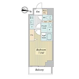 仙台市営南北線 勾当台公園駅 徒歩7分の賃貸マンション 4階1Kの間取り