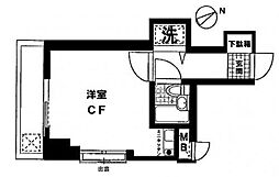 日興パレス南千住 ワンルームの間取図画像