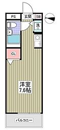 ジョイフル大和南 ワンルームの間取図画像