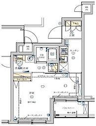 MAXIV代田橋 1Kの間取図画像