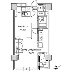 スタイリオ元住吉2 1LDKの間取図画像