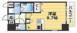 エイペックス神戸みなと元町CoastLine 1Kの間取図画像