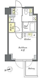プライムメゾン清澄白河 5階ワンルームの間取り
