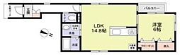 TwinLeavesA 1LDKの間取図画像