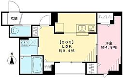 グレース・カーサ 1LDKの間取図画像