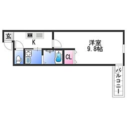 フジパレス　新通II番館 1階1Kの間取り