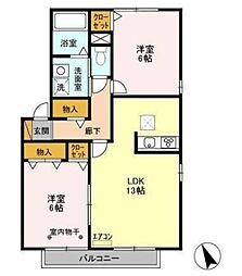 間取図画像 2LDK