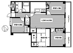 クリフパレス 4LDKの間取図画像