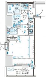 クレイシア五反田駅前 1Kの間取図画像