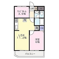 ウィスタリアマンション 3階1SLDKの間取り