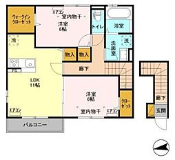 アークフォレスト 2LDKの間取図画像