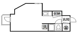 アリオーソビル ワンルームの間取図画像