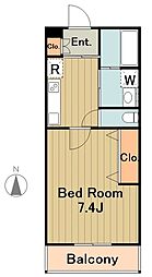 ヒルズフェリーチェ 1階1Kの間取り